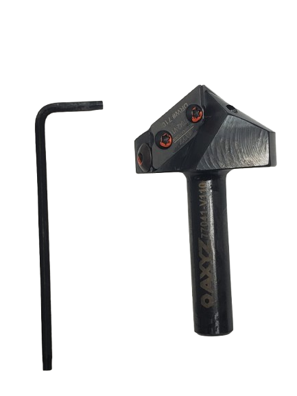 AXYZ - 77041 AXYZ Double insert V-Cutter 110 Deg Router Bit