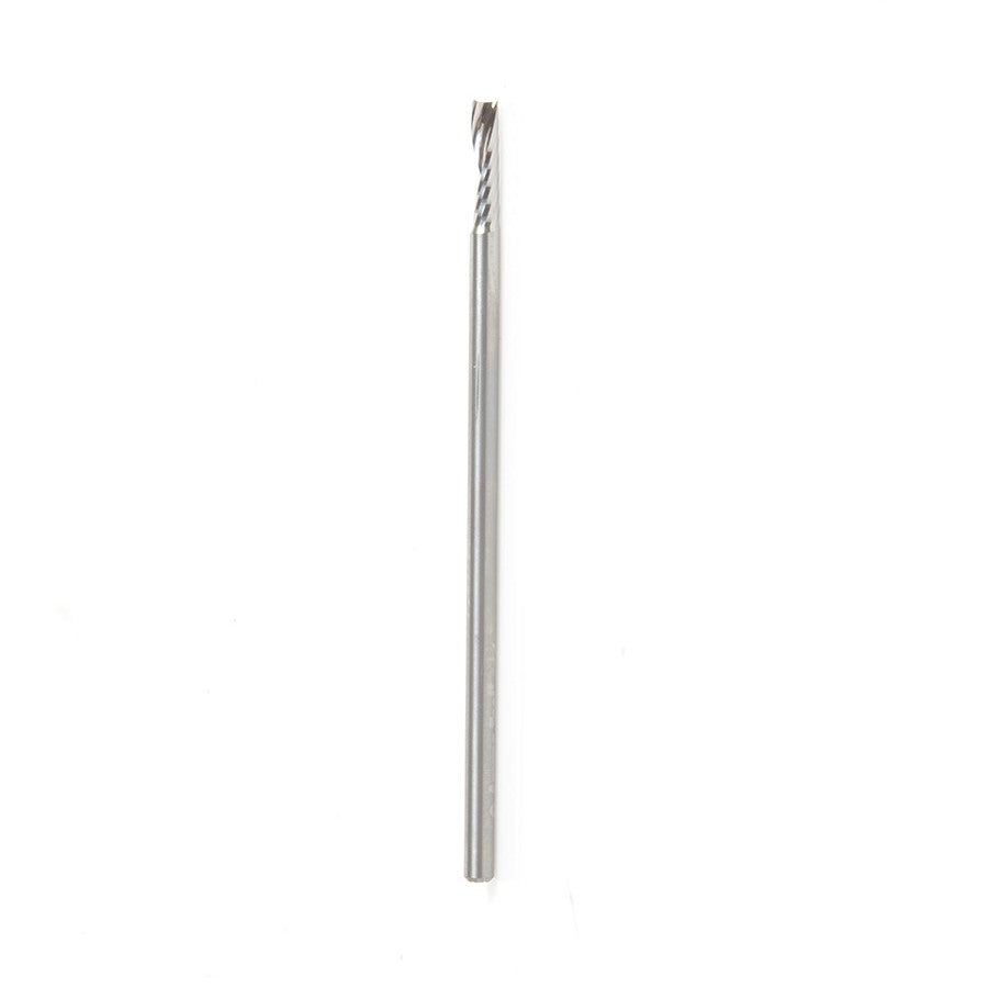 A57310: Amana 2mm dia 2mm shk, O Single Flute, 8mm cut, Plastic Cutting