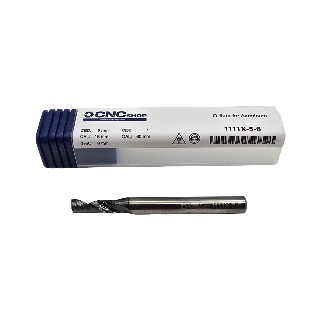 CNCShop - 1111X-5-6 O-Flute Up Spiral Router Bit - 5mm Cut Diameter