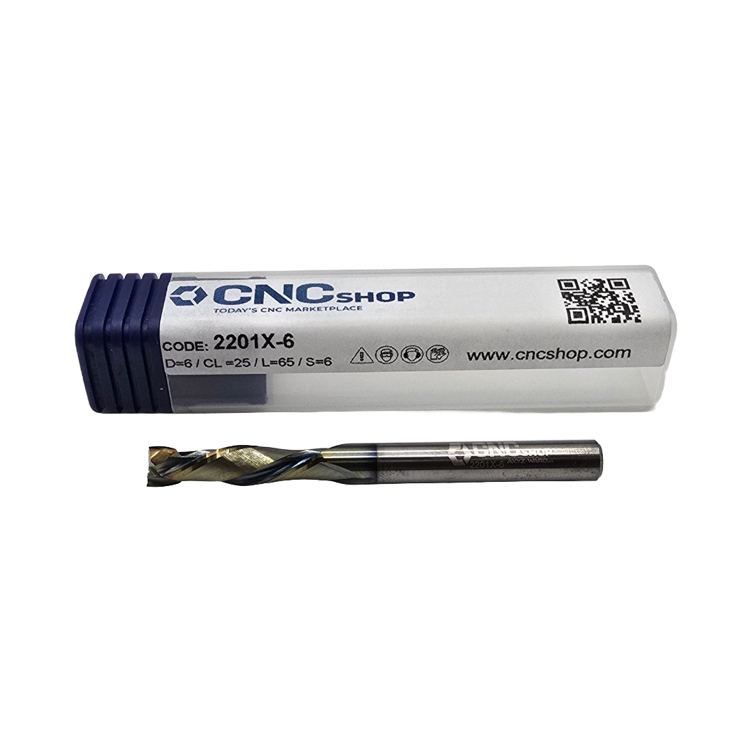 CNCShop - 2201X-6 Compression Router Bit - 6mm Cut Diameter