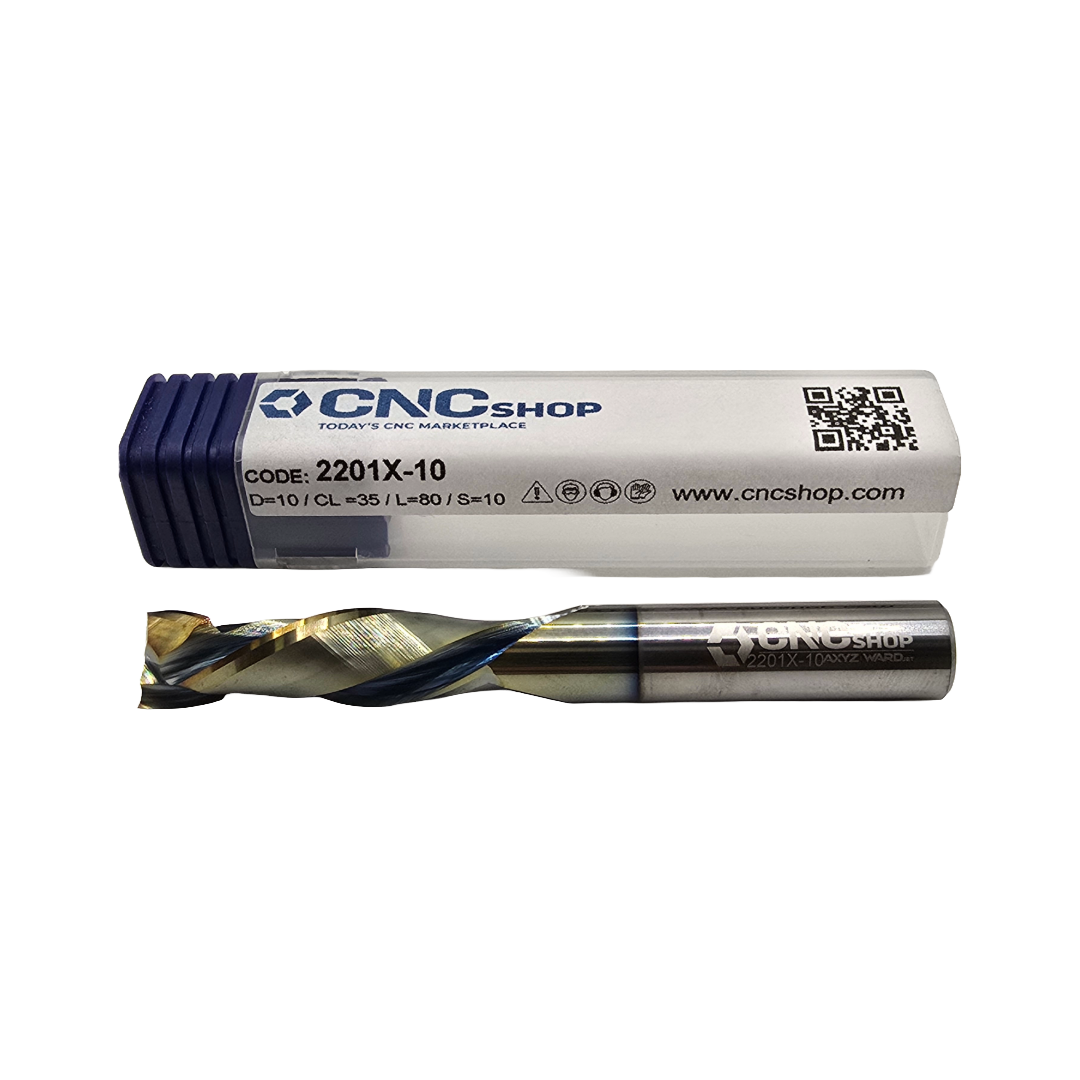 CNCShop - 2201X-10 Compression Router Bit - 10mm Cut Diameter