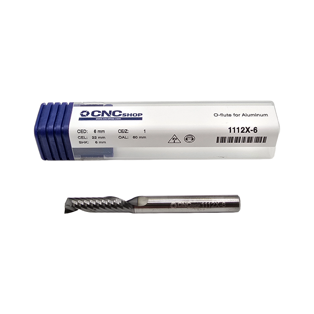 CNCShop - 1112X-6 O-Flute Up Spiral Router Bit - 6mm Cut Diameter