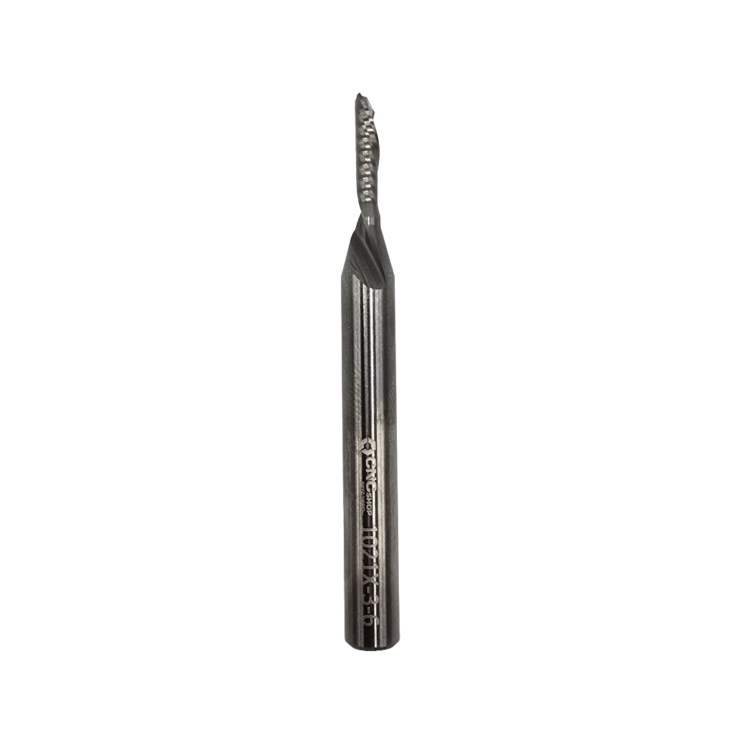 CNCShop - 1021X-3-6 O-Flute Down Spiral Router Bit - 3mm Cut Diameter