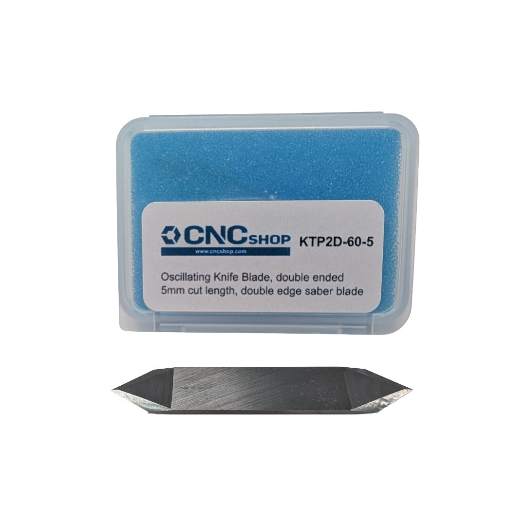 CNC Shop – KTP2D-60-5 5mm Tangential Saber Knife Blade, Double Edge, 60° Angle